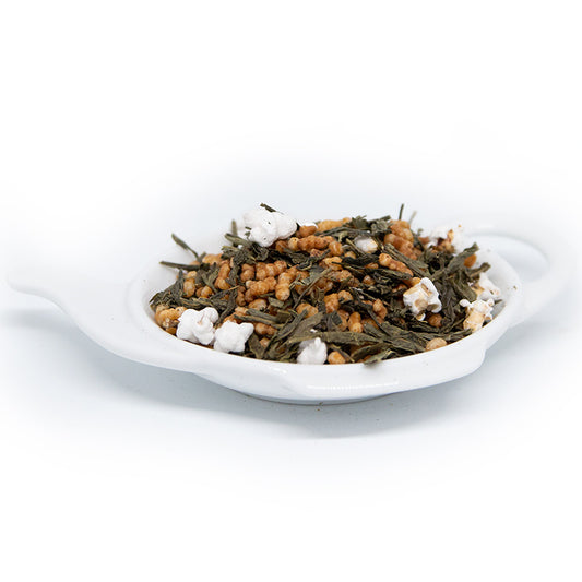 Japanskt Sencha Genmaicha – grönt te i lösvikt