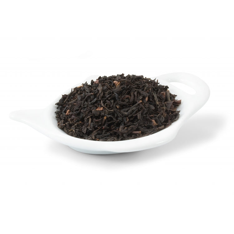 svart te Te med smak av choklad och grädde. Innehåller kakaonibs.