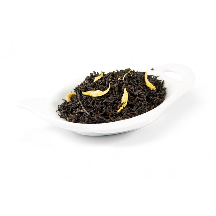 svart te Te smaksatt med lime samt citrusskal.