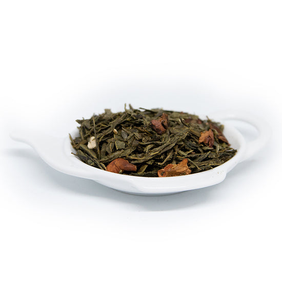 grönt te med Uppfriskande smak av fläder, syrliga vinteräpplen och lime.